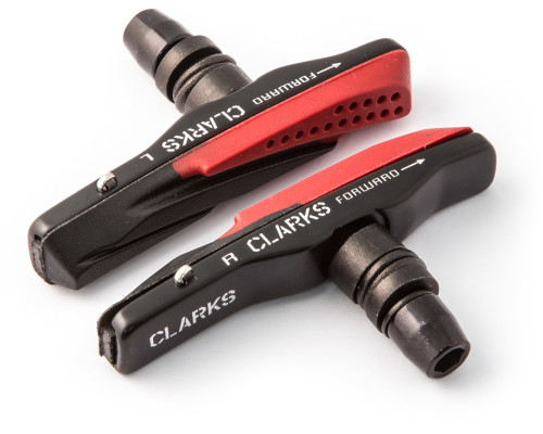 Clarks Elite Mtb/Hybrid/V-Brake Pads W/Lightweight Alloy Holder & Dual Compound Aqua-Glide Insert Pads 72Mm