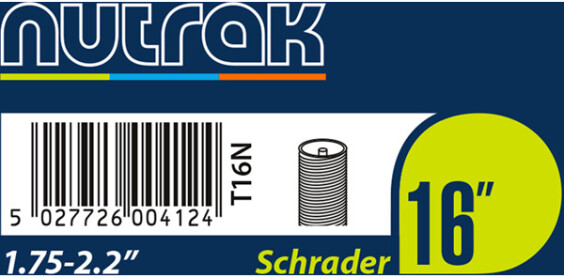 Nutrak 16" Inner Tube Schrader Valve