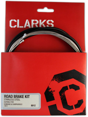 Clarks Universal S/S Front & Rear Brake Cable Kit W/P2 Black Outer Casing