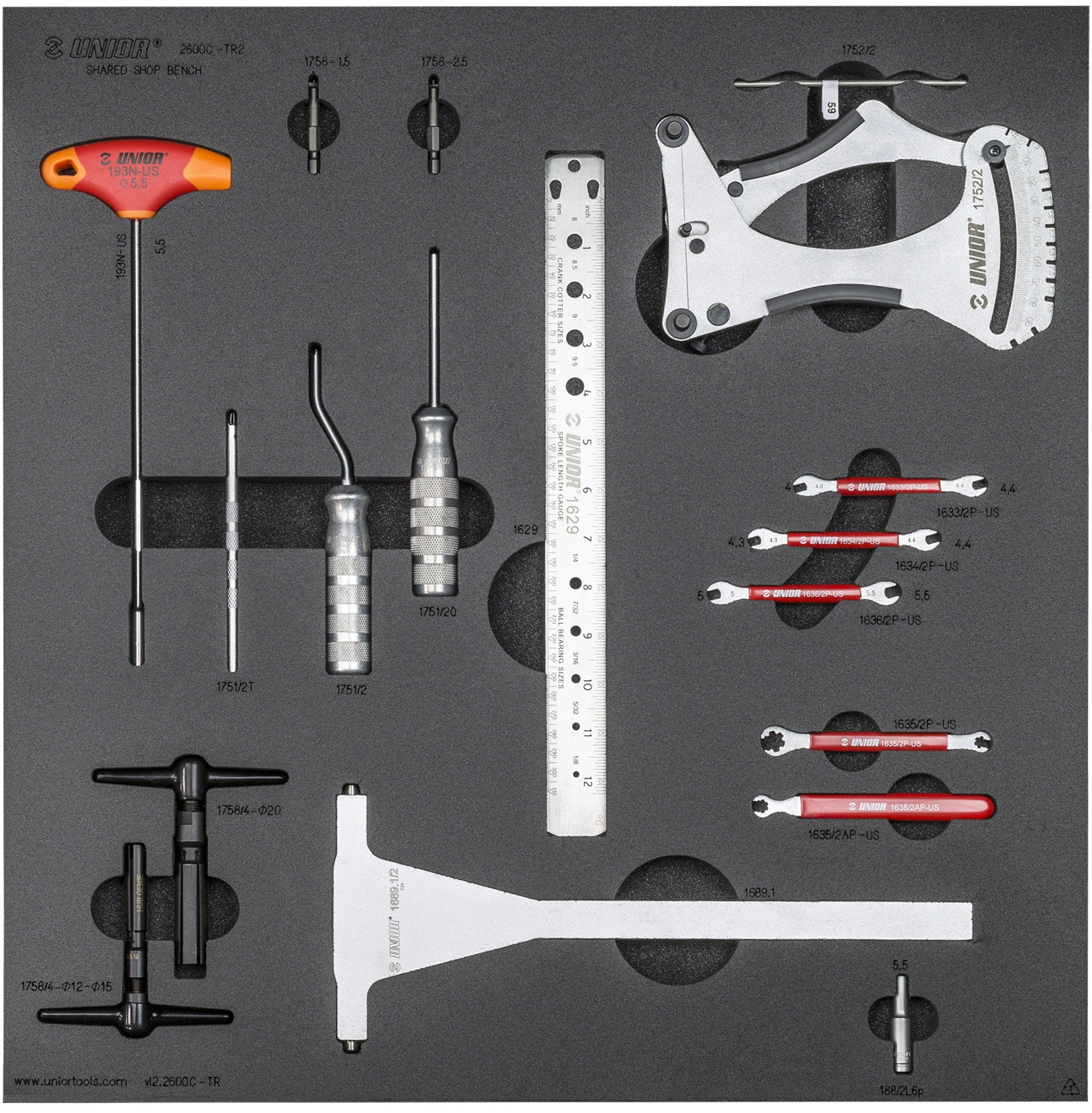 Unior Shared Bench Drawer 3 Tool Tray Set Shop Nevis Cycles