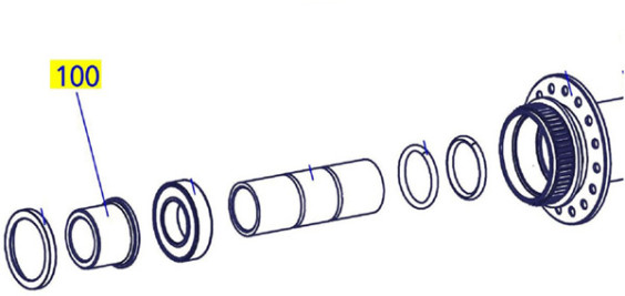 D.T Swiss 350 Front Non Drive Side 15 Mm End Cap